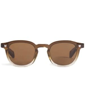 Maison Kitsuné X A. Society Occhiali Da Sole Tondi Camille - Marrone