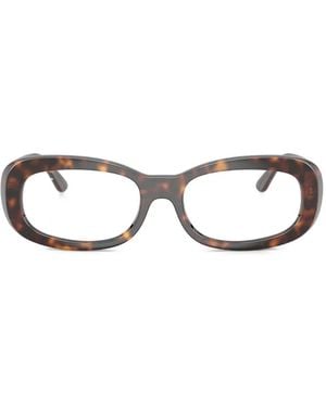 Ray-Ban Gafas Havana Con Montura Oval - Blanco