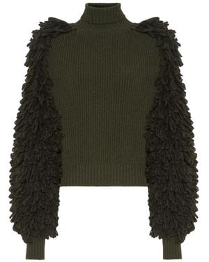 Jean Paul Gaultier The Bouclette Pullover Mit Stehkragen - Grün