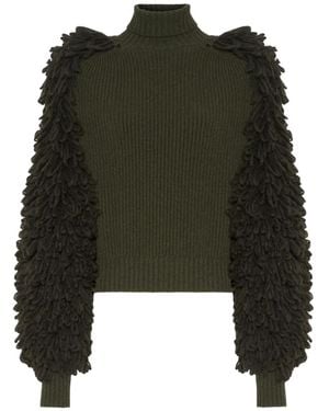 Jean Paul Gaultier The Bouclette Wollen Trui Met Hoge Hals - Groen