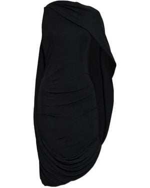 Alexander Wang Asymmetric Draped Midi Dress - Black