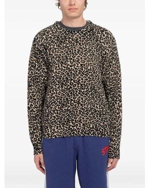 Stussy Leopard-Print Jumper - Natural