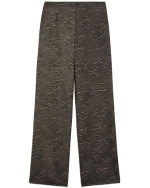 Momoní Jacquard Palazzo Trousers - Grey