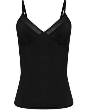 Heist The Sheer Mesh-Panelled V-Neck Bodysuit - Black
