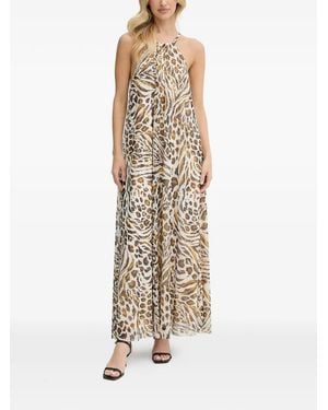 MARC AUREL Animal-Print Maxi Dress - Natural