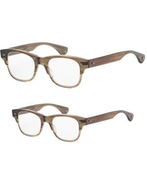 Garrett Leight Rodriguez Square-Frame Glasses - Brown