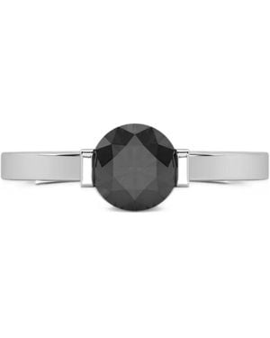 SOLO for Diamonds X Yulia Kusher Round-Cut Diamond-Embellished Ring - Black