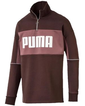 PUMA Logo-Print Sweatshirt - Red