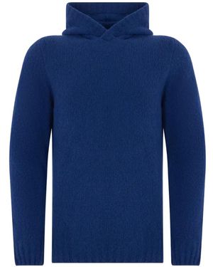 Fedeli Hooded Long-Sleeve Sweater - Blue