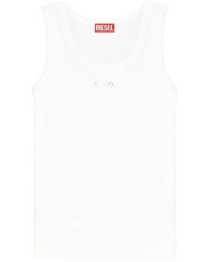 DIESEL Logo Cotton Tank Top - White
