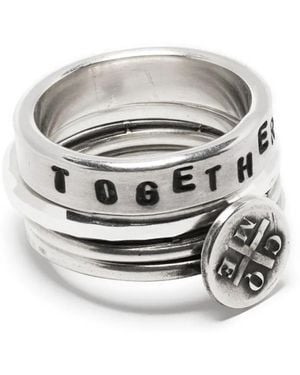 Werkstatt:münchen Come Together Ring (Set Of Four) - Gray
