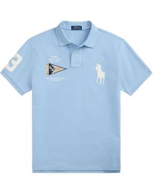 Polo Ralph Lauren Logo-Embroidered Polo Shirt - Blue