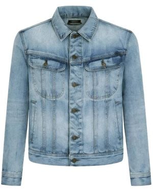 Tom Ford Button-Fastening Denim Jacket - Blue
