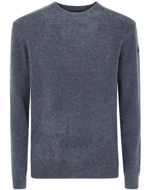 Rrd Bouclè Wool Round-Neck Jumper - Blue