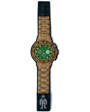 Walter Van Beirendonck Bracelet Serti De Cristaux - Vert