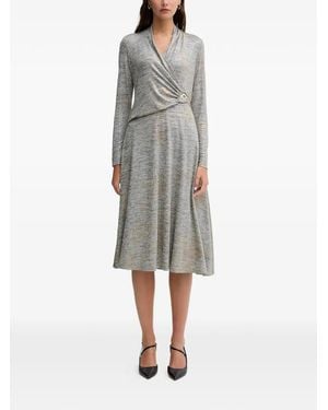 Joseph Ribkoff Chain-Detail Midi Dress - Gray