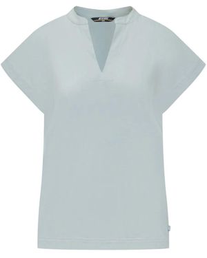 K-Way V-Neck T-Shirt - Blue