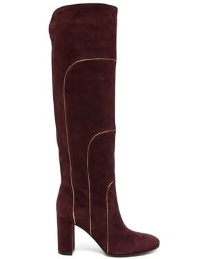Gianvito Rossi Line-Detail Boots - Red