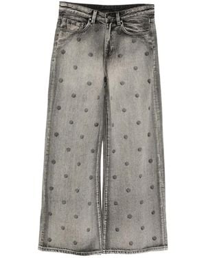 JNBY Vaqueros Anchos Con Lunares - Gris