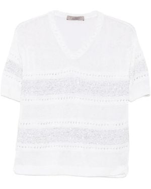 D.exterior Camiseta Con Apliques De Lentejuelas - Blanco