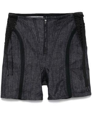 Mugler Shorts Met Vlakken - Zwart