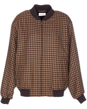Saint Laurent Cassandre ボンバージャケット - ブラウン