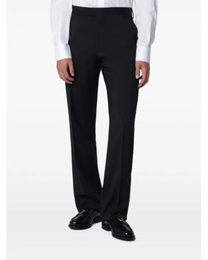 Lardini Pressed-Crease Tailored Trousers - Black