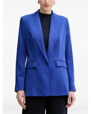 Morgan Shawl-Lapel Blazer - Blue
