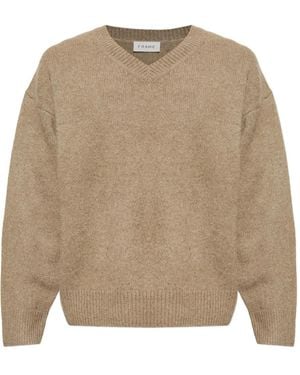 FRAME Pull À Col V - Neutre