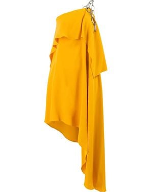 Monse Shoulder Chain Draped Dress - Yellow