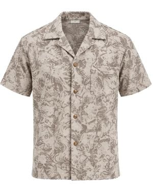 Crossley Abstract-Print Shirt - White