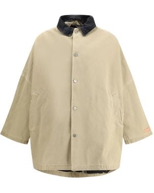 PDF Corduroy-Collar Jacket - Natural