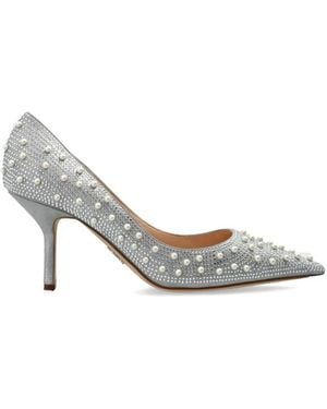 Rodo Studded Pearl Court Court Shoes - White