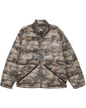 Stussy Camouflage Zip Jacket - Brown