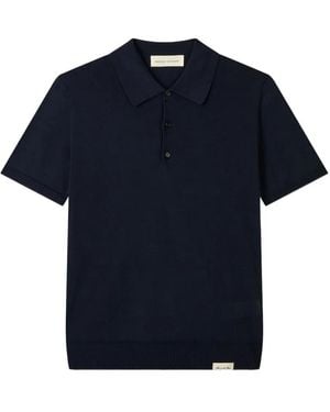 MAN ON THE BOON. Gestricktes Poloshirt - Blau