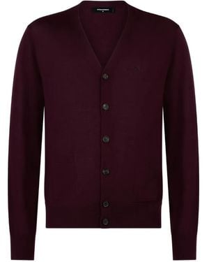 DSquared² D2-Upside-Down Cardigan - Purple
