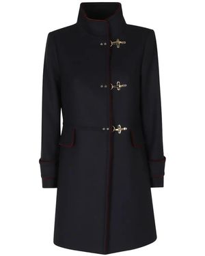 Fay Virginia Lobster-Claw-Fastening Coat - Black