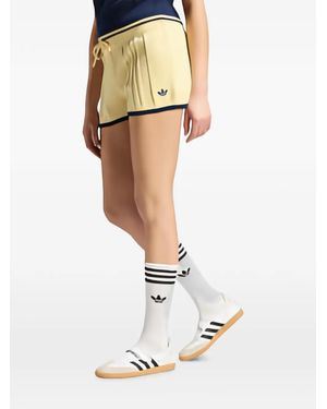 adidas Cable-Knit Logo Shorts - White