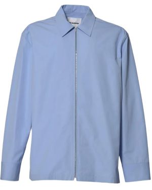 Jil Sander ジップアップ シャツ - ブルー