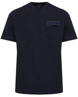 Paul & Shark Logo-Patch T-Shirt - Blue