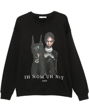 ih nom uh nit Family Graphic-Print Logo-Print Sweatshirt - Black