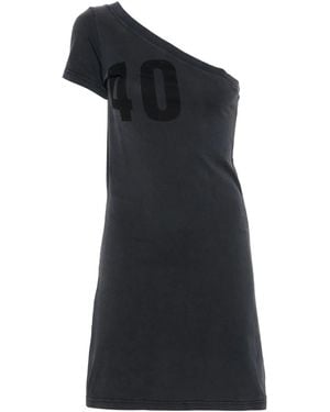 Courreges Tuba Number-Print Mini Dress - Black