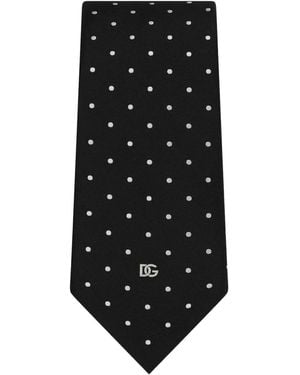 Dolce & Gabbana Cravatta A Pois - Nero