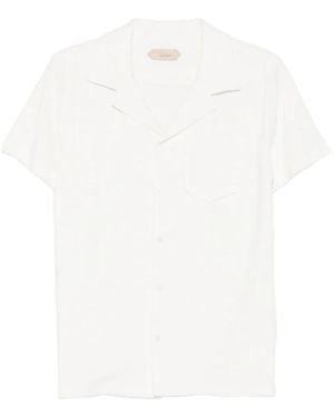 Aurélien Camicia Terry A Maniche Corte - Bianco