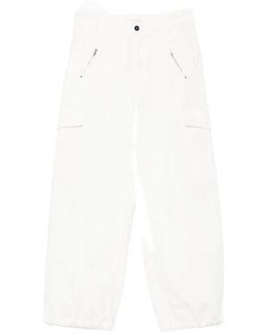 Barena Drawstring-Cuff Cargo Trousers - White
