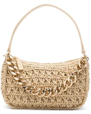 Twinset Liliane Woven Chain-Link Tote Bag - Natural