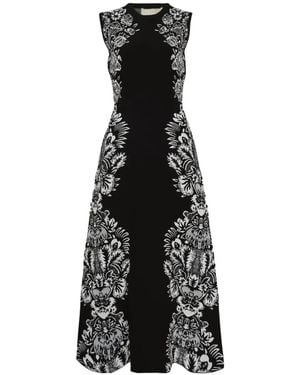 Ulla Johnson Liana Jacquard Sleeveless Midi Dress - Black