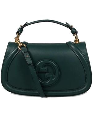 Gucci Medium Blondie Logo-Embossed Tote Bag - Green