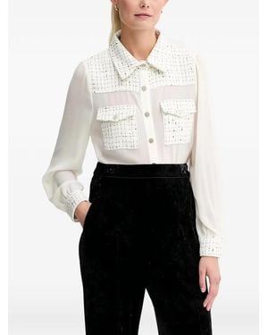 Morgan Pocket Woven Shirt - White