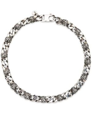 Leonardo Valentini Collier En Chaîne À Détails De Clous - Metallic